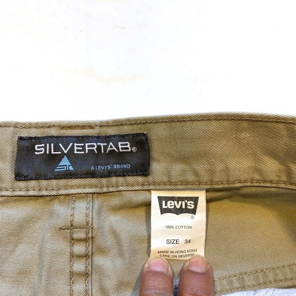 Vintage Levis SilverTab Cargo Shorts‎ Mens 34 (35x11) Relaxed Heavyweight Y2K - Picture 7 of 12